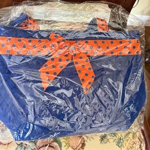 Gator Blue and Orange Polka Dot Tote Bag